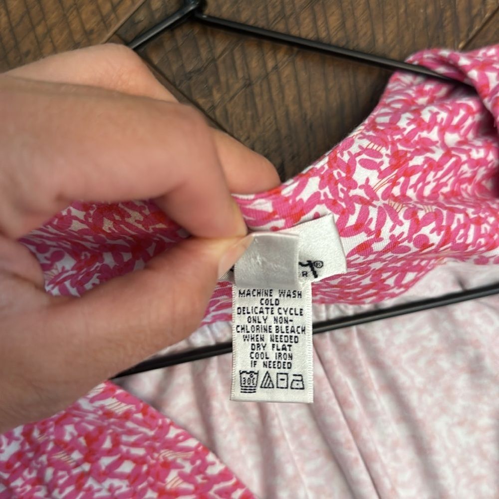 Vintage Lilly Pulitzer Wrap Dress in Pink and White Size Small - Picture 6 of 6